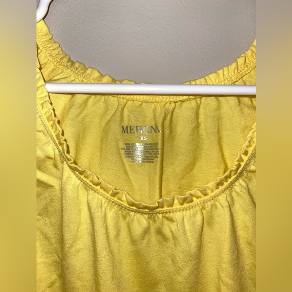 Merona Yellow Ruffle Tank - Picture 2 of 3